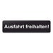 Blacked LaserTEC Leitsysteme - Acryl Schild - Eckig 4 x 16 cm - Selbstklebend - Schwarz Matt - UV beständig - Für Innen und Außen (Achtung)