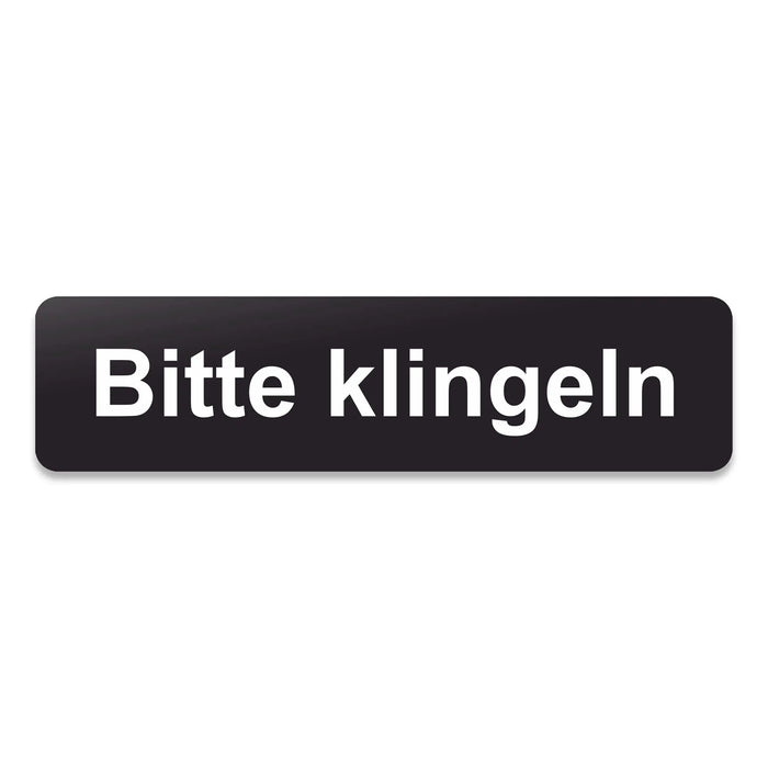 Blacked LaserTEC Leitsysteme - Acryl Schild - Eckig 4 x 16 cm - Selbstklebend - Schwarz Matt - UV beständig - Für Innen und Außen (Achtung)