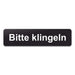 Blacked LaserTEC Leitsysteme - Acryl Schild - Eckig 4 x 16 cm - Selbstklebend - Schwarz Matt - UV beständig - Für Innen und Außen (Achtung)