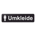 Blacked LaserTEC Leitsysteme - Acryl Schild - Eckig 4 x 16 cm - Selbstklebend - Schwarz Matt - UV beständig - Für Innen und Außen (Achtung)