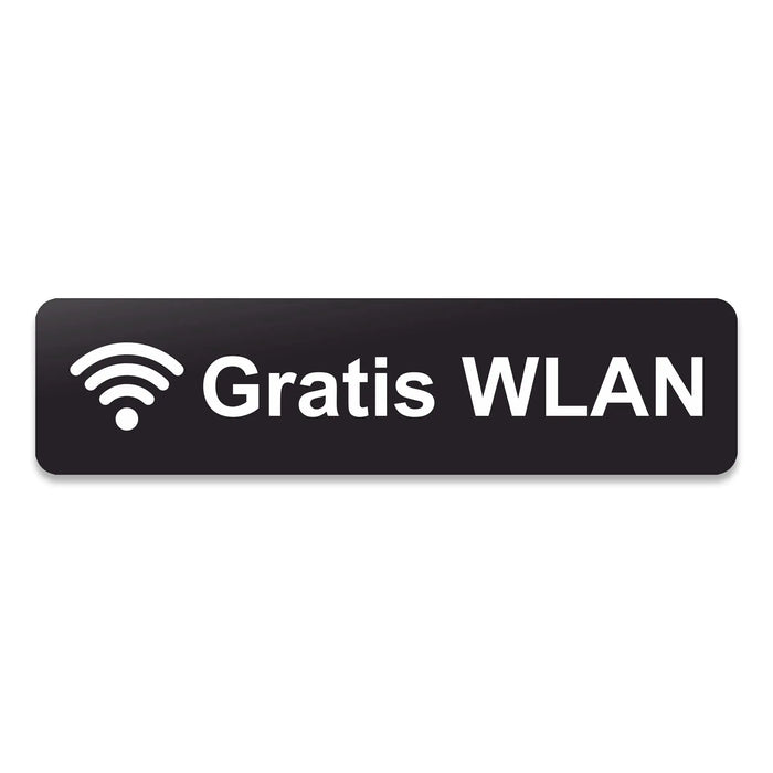 Blacked LaserTEC Leitsysteme - Acryl Schild - Eckig 4 x 16 cm - Selbstklebend - Schwarz Matt - UV beständig - Für Innen und Außen (Achtung)