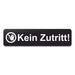 Blacked LaserTEC Leitsysteme - Acryl Schild - Eckig 4 x 16 cm - Selbstklebend - Schwarz Matt - UV beständig - Für Innen und Außen (Achtung)