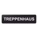 Blacked LaserTEC Leitsysteme - Acryl Schild - Eckig 4 x 16 cm - Selbstklebend - Schwarz Matt - UV beständig - Für Innen und Außen (Achtung)