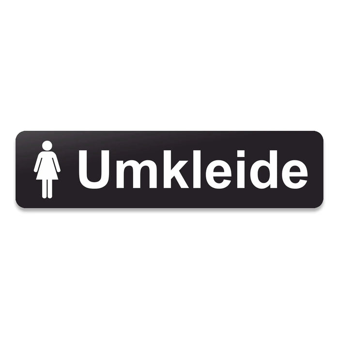 Blacked LaserTEC Leitsysteme - Acryl Schild - Eckig 4 x 16 cm - Selbstklebend - Schwarz Matt - UV beständig - Für Innen und Außen (Achtung)