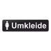 Blacked LaserTEC Leitsysteme - Acryl Schild - Eckig 4 x 16 cm - Selbstklebend - Schwarz Matt - UV beständig - Für Innen und Außen (Achtung)