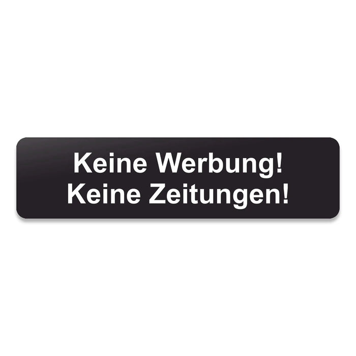 Blacked LaserTEC Leitsysteme - Acryl Schild - Eckig 4 x 16 cm - Selbstklebend - Schwarz Matt - UV beständig - Für Innen und Außen (Achtung)