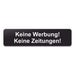 Blacked LaserTEC Leitsysteme - Acryl Schild - Eckig 4 x 16 cm - Selbstklebend - Schwarz Matt - UV beständig - Für Innen und Außen (Achtung)