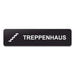 Blacked LaserTEC Leitsysteme - Acryl Schild - Eckig 4 x 16 cm - Selbstklebend - Schwarz Matt - UV beständig - Für Innen und Außen (Achtung)