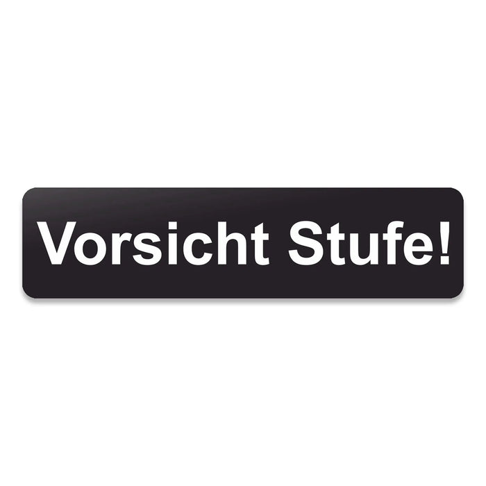 Blacked LaserTEC Leitsysteme - Acryl Schild - Eckig 4 x 16 cm - Selbstklebend - Schwarz Matt - UV beständig - Für Innen und Außen (Achtung)
