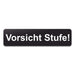 Blacked LaserTEC Leitsysteme - Acryl Schild - Eckig 4 x 16 cm - Selbstklebend - Schwarz Matt - UV beständig - Für Innen und Außen (Achtung)
