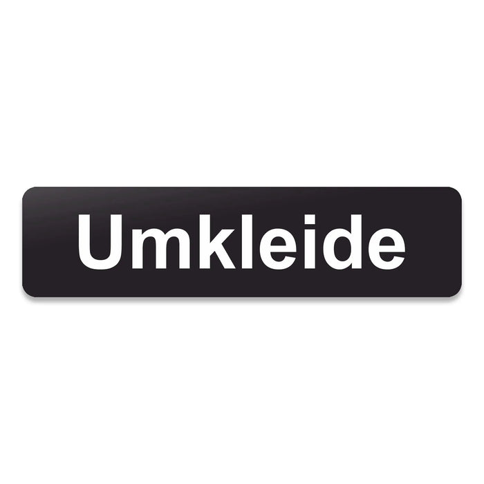 Blacked LaserTEC Leitsysteme - Acryl Schild - Eckig 4 x 16 cm - Selbstklebend - Schwarz Matt - UV beständig - Für Innen und Außen (Achtung)