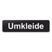 Blacked LaserTEC Leitsysteme - Acryl Schild - Eckig 4 x 16 cm - Selbstklebend - Schwarz Matt - UV beständig - Für Innen und Außen (Achtung)