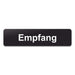 Blacked LaserTEC Leitsysteme - Acryl Schild - Eckig 4 x 16 cm - Selbstklebend - Schwarz Matt - UV beständig - Für Innen und Außen (Achtung)