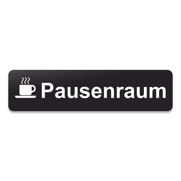 Blacked LaserTEC Leitsysteme - Acryl Schild - Eckig 4 x 16 cm - Selbstklebend - Schwarz Matt - UV beständig - Für Innen und Außen (Achtung)