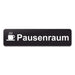 Blacked LaserTEC Leitsysteme - Acryl Schild - Eckig 4 x 16 cm - Selbstklebend - Schwarz Matt - UV beständig - Für Innen und Außen (Achtung)