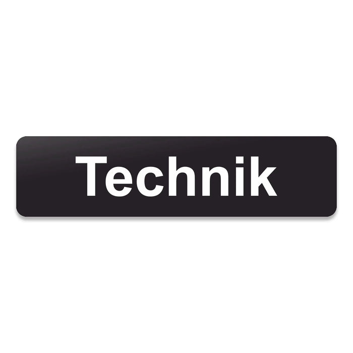 Blacked LaserTEC Leitsysteme - Acryl Schild - Eckig 4 x 16 cm - Selbstklebend - Schwarz Matt - UV beständig - Für Innen und Außen (Achtung)
