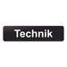 Blacked LaserTEC Leitsysteme - Acryl Schild - Eckig 4 x 16 cm - Selbstklebend - Schwarz Matt - UV beständig - Für Innen und Außen (Achtung)
