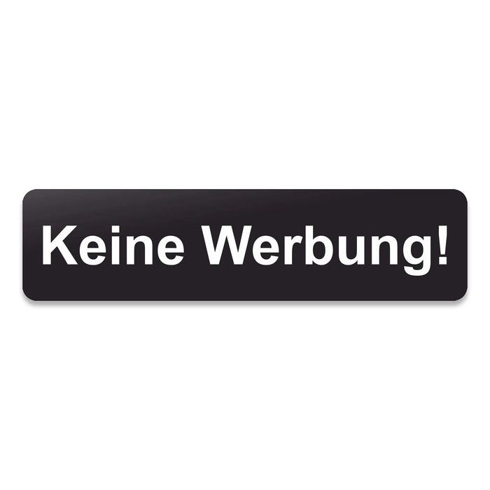 Blacked LaserTEC Leitsysteme - Acryl Schild - Eckig 4 x 16 cm - Selbstklebend - Schwarz Matt - UV beständig - Für Innen und Außen (Achtung)