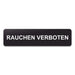 Blacked LaserTEC Leitsysteme - Acryl Schild - Eckig 4 x 16 cm - Selbstklebend - Schwarz Matt - UV beständig - Für Innen und Außen (Achtung)