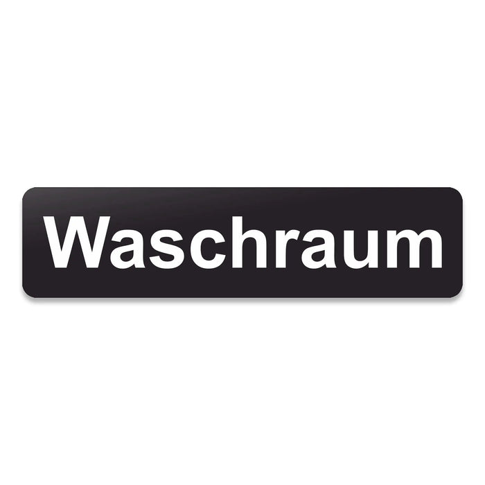 Blacked LaserTEC Leitsysteme - Acryl Schild - Eckig 4 x 16 cm - Selbstklebend - Schwarz Matt - UV beständig - Für Innen und Außen (Achtung)