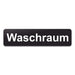 Blacked LaserTEC Leitsysteme - Acryl Schild - Eckig 4 x 16 cm - Selbstklebend - Schwarz Matt - UV beständig - Für Innen und Außen (Achtung)