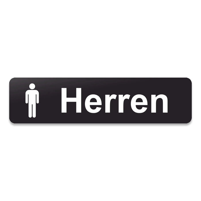 Blacked LaserTEC Leitsysteme - Acryl Schild - Eckig 4 x 16 cm - Selbstklebend - Schwarz Matt - UV beständig - Für Innen und Außen (Achtung)