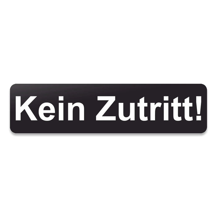 Blacked LaserTEC Leitsysteme - Acryl Schild - Eckig 4 x 16 cm - Selbstklebend - Schwarz Matt - UV beständig - Für Innen und Außen (Achtung)