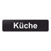 Blacked LaserTEC Leitsysteme - Acryl Schild - Eckig 4 x 16 cm - Selbstklebend - Schwarz Matt - UV beständig - Für Innen und Außen (Achtung)