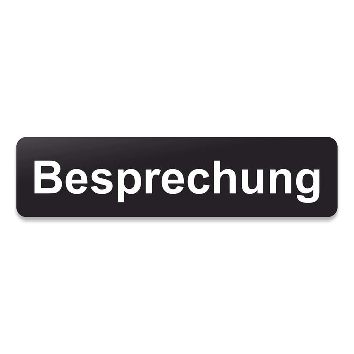 Blacked LaserTEC Leitsysteme - Acryl Schild - Eckig 4 x 16 cm - Selbstklebend - Schwarz Matt - UV beständig - Für Innen und Außen (Achtung)