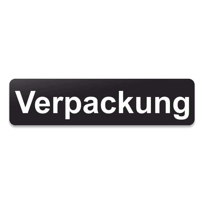 Blacked LaserTEC Leitsysteme - Acryl Schild - Eckig 4 x 16 cm - Selbstklebend - Schwarz Matt - UV beständig - Für Innen und Außen (Achtung)