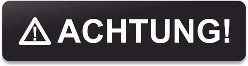 Blacked LaserTEC Leitsysteme - Acryl Schild - Eckig 4 x 16 cm - Selbstklebend - Schwarz Matt - UV beständig - Für Innen und Außen (Achtung)