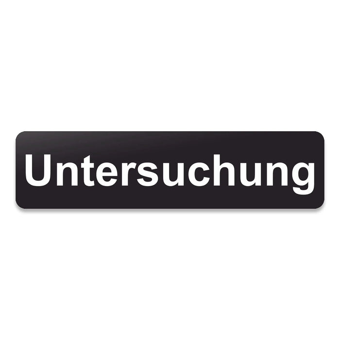 Blacked LaserTEC Leitsysteme - Acryl Schild - Eckig 4 x 16 cm - Selbstklebend - Schwarz Matt - UV beständig - Für Innen und Außen (Achtung)