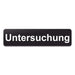 Blacked LaserTEC Leitsysteme - Acryl Schild - Eckig 4 x 16 cm - Selbstklebend - Schwarz Matt - UV beständig - Für Innen und Außen (Achtung)