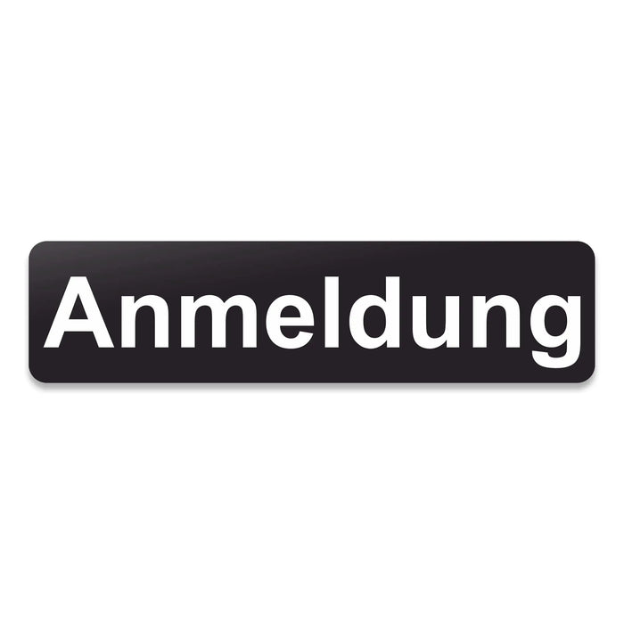 Blacked LaserTEC Leitsysteme - Acryl Schild - Eckig 4 x 16 cm - Selbstklebend - Schwarz Matt - UV beständig - Für Innen und Außen (Achtung)