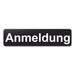 Blacked LaserTEC Leitsysteme - Acryl Schild - Eckig 4 x 16 cm - Selbstklebend - Schwarz Matt - UV beständig - Für Innen und Außen (Achtung)