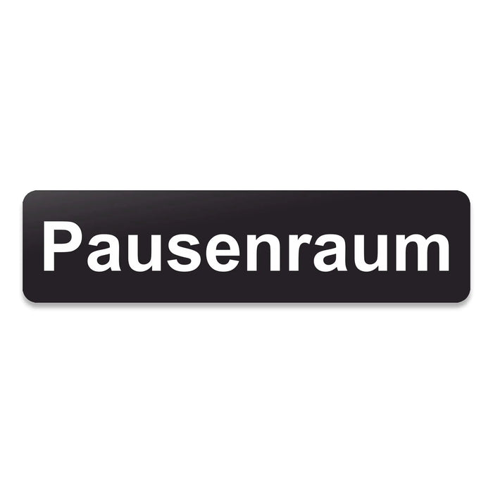 Blacked LaserTEC Leitsysteme - Acryl Schild - Eckig 4 x 16 cm - Selbstklebend - Schwarz Matt - UV beständig - Für Innen und Außen (Achtung)