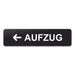 Blacked LaserTEC Leitsysteme - Acryl Schild - Eckig 4 x 16 cm - Selbstklebend - Schwarz Matt - UV beständig - Für Innen und Außen (Achtung)