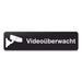Blacked LaserTEC Leitsysteme - Acryl Schild - Eckig 4 x 16 cm - Selbstklebend - Schwarz Matt - UV beständig - Für Innen und Außen (Achtung)