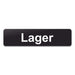 Blacked LaserTEC Leitsysteme - Acryl Schild - Eckig 4 x 16 cm - Selbstklebend - Schwarz Matt - UV beständig - Für Innen und Außen (Achtung)