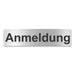 Blacked LaserTEC Leitsysteme - Acryl Schild - Eckig 4 x 16 cm - Selbstklebend - Silber gebürstet - Metall-Optik - UV beständig - Für Innen und Außen (Achtung)
