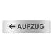Blacked LaserTEC Leitsysteme - Acryl Schild - Eckig 4 x 16 cm - Selbstklebend - Silber gebürstet - Metall-Optik - UV beständig - Für Innen und Außen (Achtung)