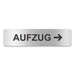 Blacked LaserTEC Leitsysteme - Acryl Schild - Eckig 4 x 16 cm - Selbstklebend - Silber gebürstet - Metall-Optik - UV beständig - Für Innen und Außen (Achtung)