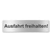 Blacked LaserTEC Leitsysteme - Acryl Schild - Eckig 4 x 16 cm - Selbstklebend - Silber gebürstet - Metall-Optik - UV beständig - Für Innen und Außen (Achtung)