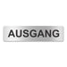Blacked LaserTEC Leitsysteme - Acryl Schild - Eckig 4 x 16 cm - Selbstklebend - Silber gebürstet - Metall-Optik - UV beständig - Für Innen und Außen (Achtung)