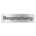 Blacked LaserTEC Leitsysteme - Acryl Schild - Eckig 4 x 16 cm - Selbstklebend - Silber gebürstet - Metall-Optik - UV beständig - Für Innen und Außen (Achtung)