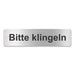 Blacked LaserTEC Leitsysteme - Acryl Schild - Eckig 4 x 16 cm - Selbstklebend - Silber gebürstet - Metall-Optik - UV beständig - Für Innen und Außen (Achtung)