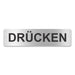Blacked LaserTEC Leitsysteme - Acryl Schild - Eckig 4 x 16 cm - Selbstklebend - Silber gebürstet - Metall-Optik - UV beständig - Für Innen und Außen (Achtung)