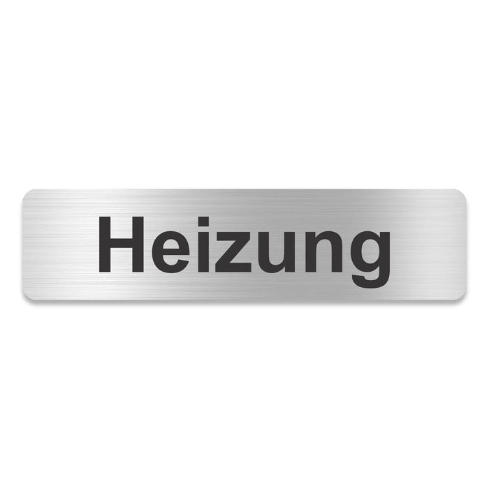 Blacked LaserTEC Leitsysteme - Acryl Schild - Eckig 4 x 16 cm - Selbstklebend - Silber gebürstet - Metall-Optik - UV beständig - Für Innen und Außen (Achtung)