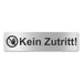 Blacked LaserTEC Leitsysteme - Acryl Schild - Eckig 4 x 16 cm - Selbstklebend - Silber gebürstet - Metall-Optik - UV beständig - Für Innen und Außen (Achtung)