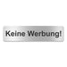 Blacked LaserTEC Leitsysteme - Acryl Schild - Eckig 4 x 16 cm - Selbstklebend - Silber gebürstet - Metall-Optik - UV beständig - Für Innen und Außen (Achtung)
